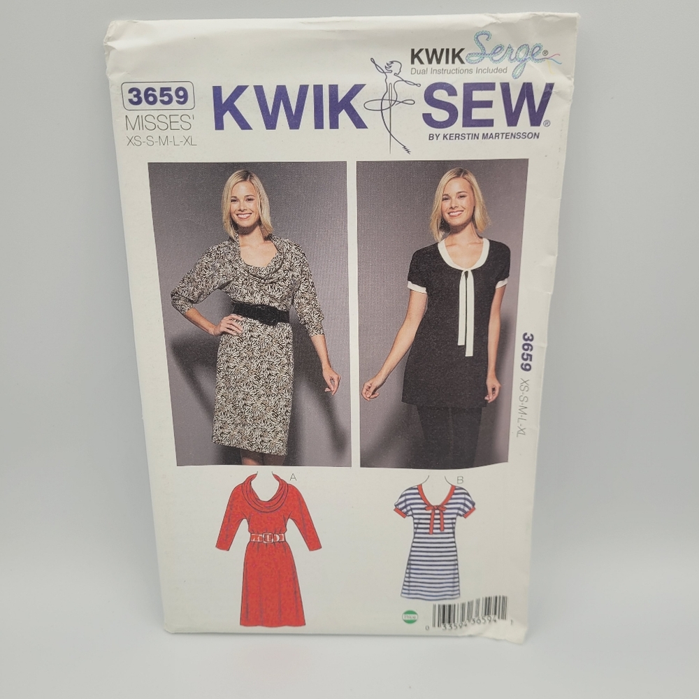 UNCUT Kwik Sew 3659 Dress & Tunic Sewing Pattern